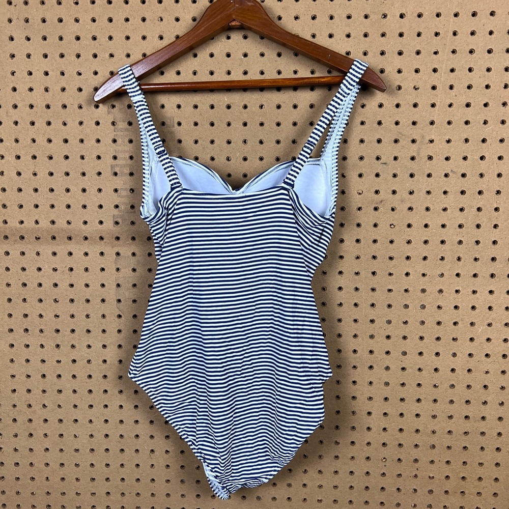 Nip Tuck Sorrento Navy White Striped One Piece Adjustable Straps Size 8 - Picture 5 of 9